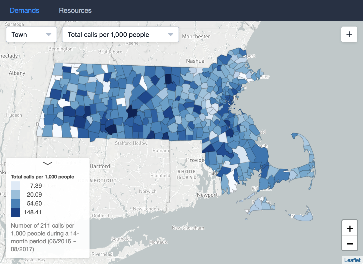 Massachusetts 2-1-1 Data Analysis and Predictive Modelling